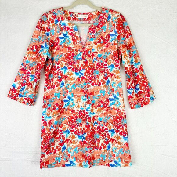 Jude Connally Megan Tunic Jude Cloth Floral Size Medium Stretch Travel HEMMED - Picture 1 of 6